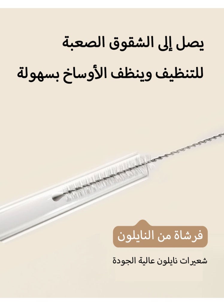 سمارت تري طقم فرشاة زجاجات بإسفنجة 3 في 1 مع أداة تنظيف الحلمة والأنبوب - لتنظيف سهل لزجاجات الرضاعة، أساسي لكل عائلة - Image 4